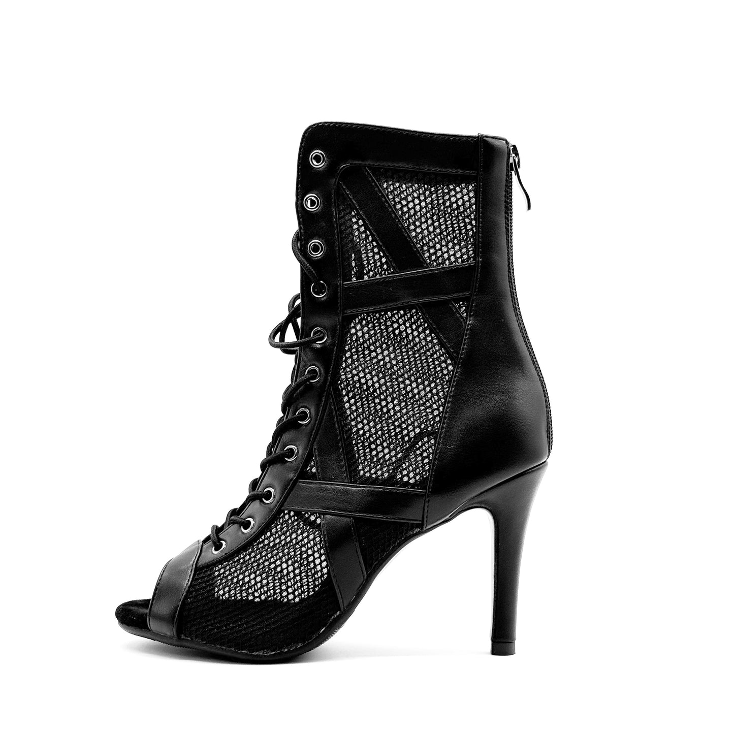 STILETTO JAZZ DANCE HEELS DANCE SHOES MESH BOOTIES SUMMER OPEN-TOE FISHMOUTH SANDALS PLUS-SIZE WOMEN