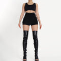Korea Dongdaemun new high-waisted tight shorts 2026, double pockets, buttocks high-waisted sexy pants