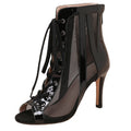 White Jazz Dance Fish Mouth High Heels HEELS Dance Shoes Mesh Short Boots Dance Shoes Sandals Dancing Women
