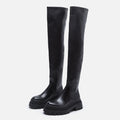 Over-the-knee boots women's fall/winter 2026 new black stretch platform increases the tide of K-dance jazz dance glaze knight boots