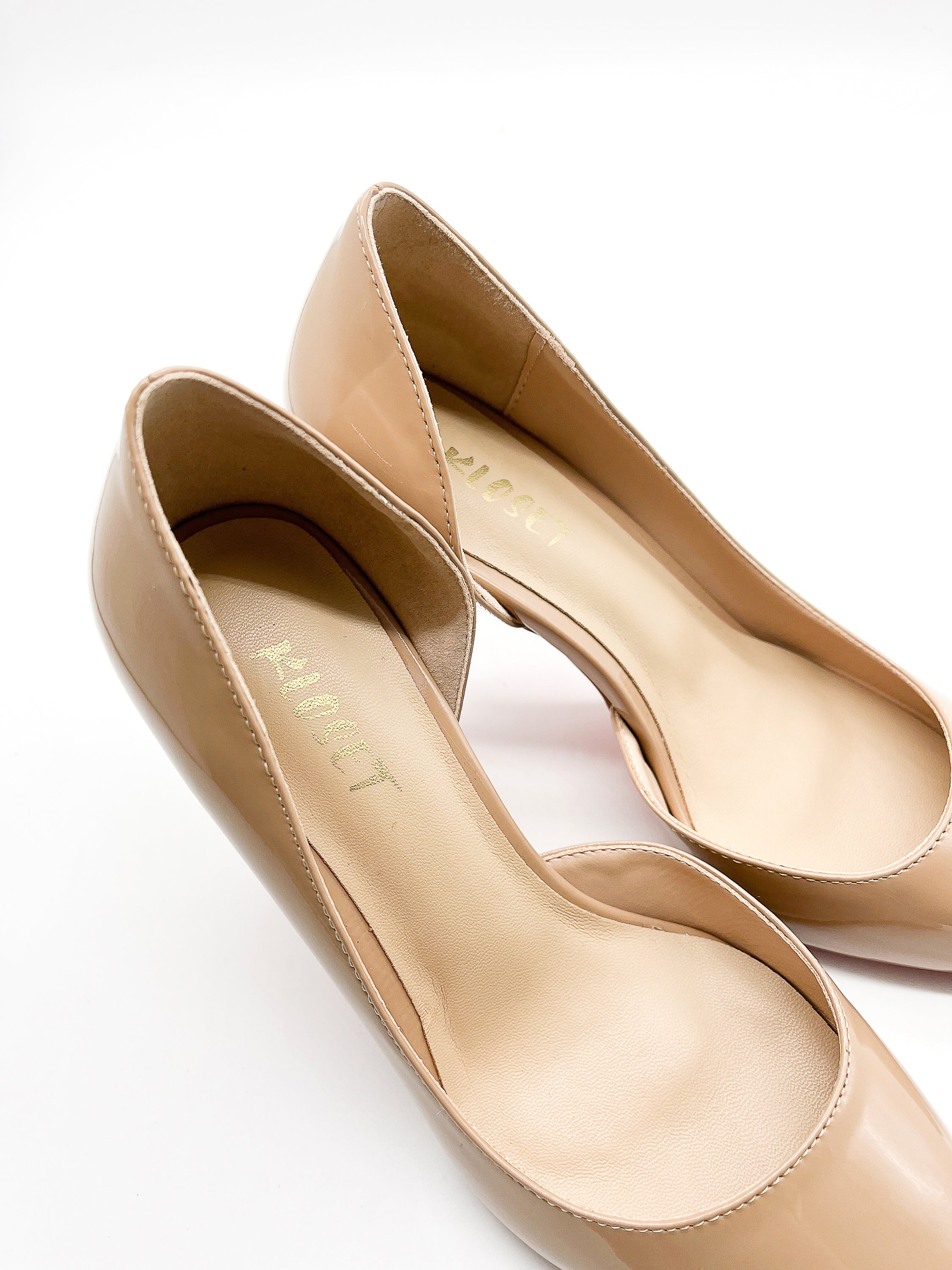 Pump jazz dance shoes, apricot short high heels, shallow nude dance shoes, soft-soled booties Heels women and men