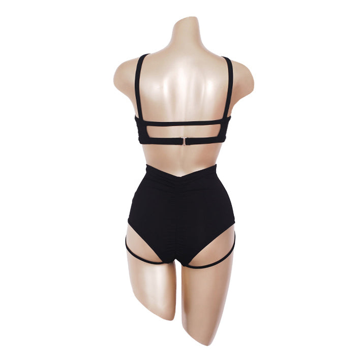 Polewear beauty back sports bra sexy fitness vest-type hollow sling sagging-proof running gathered bra
