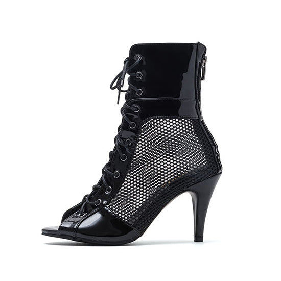 Mesh breathable apricot cool boots dancing special high HEELS heels heels dancing shoes fishmouth shoes sandals female summer