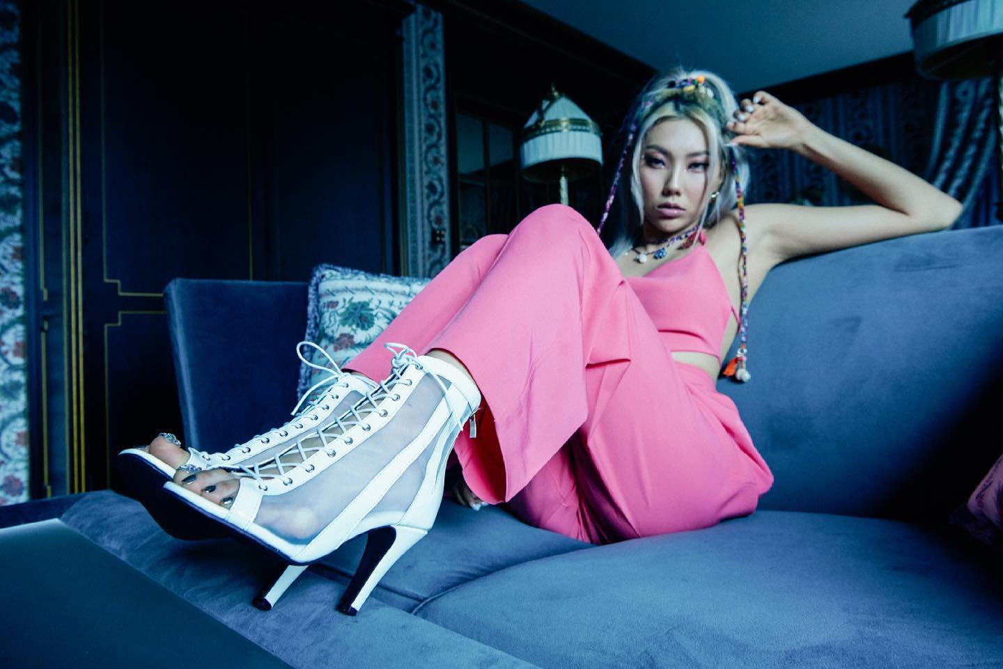 White Jazz Dance Fish Mouth High Heels HEELS Dance Shoes Mesh Short Boots Dance Shoes Sandals Dancing Women