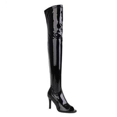 Lisa's same fishmouth jazz dance heels heels dancing shoes patent leather sexy stretch dancing boots women's men