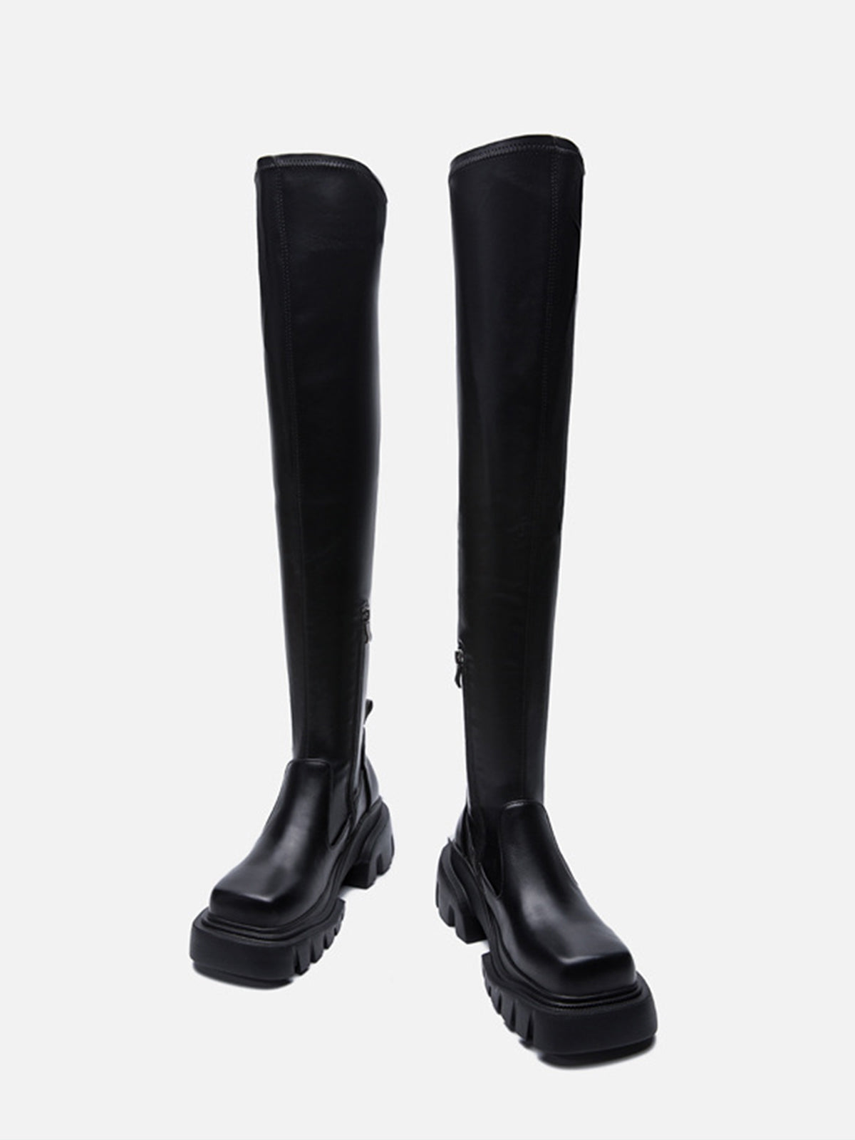 Sugar cube knee boots women's fall/winter 2024 new stretch skinny boots small man boots women's platform boots