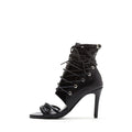 Jazz dance high heels dancing open-toe sandals stiletto heels dancing shoes lace-up booties female nude dancing shoes
