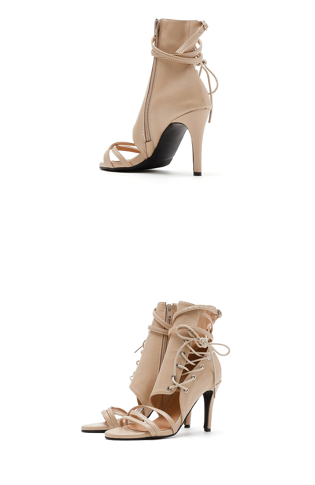 Jazz dance high heels dancing open-toe sandals stiletto heels dancing shoes lace-up booties female nude dancing shoes