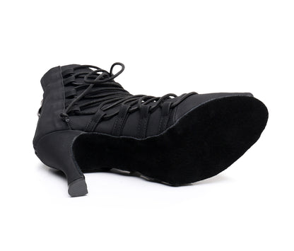 Lace-up jazz dance high heels, short sandals, openwork dancing shoes, soft-soled high-top dance shoes heels