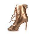 Golden fish-billed shoes, elastic heels dancing shoes, jazz dancing shoes, sandals, women and men