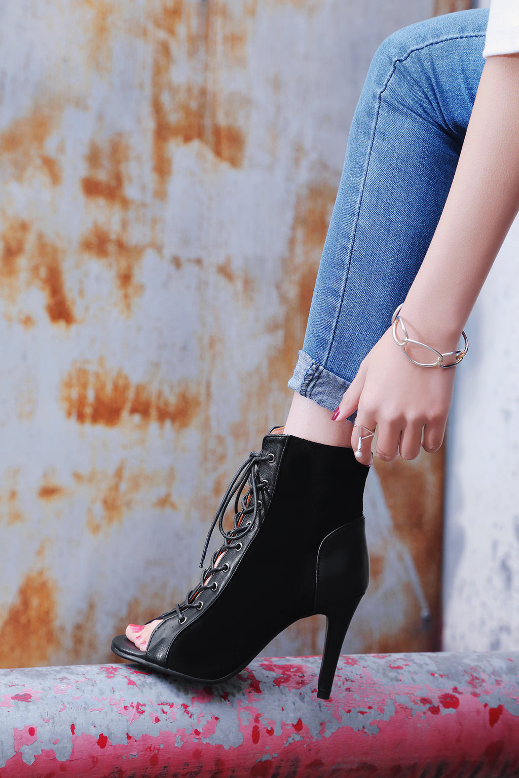 Lace boots, jazz dance-only high heels, sexy dancing heels dancing shoes, booties, summer open-toed fishmouth sandals