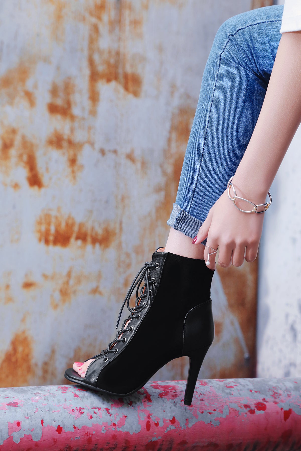 Lace boots, jazz dance-only high heels, sexy dancing heels dancing shoes, booties, summer open-toed fishmouth sandals