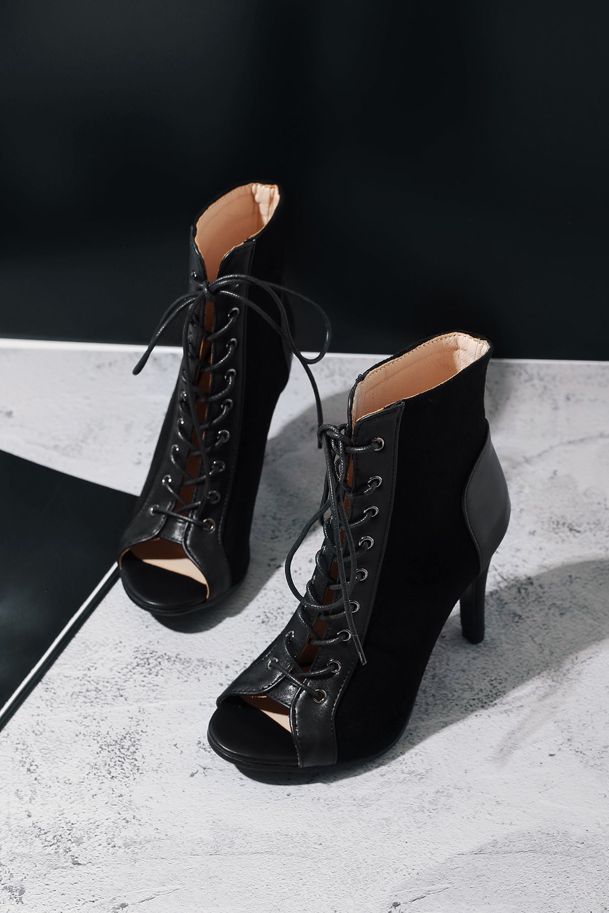 Lace boots, jazz dance-only high heels, sexy dancing heels dancing shoes, booties, summer open-toed fishmouth sandals