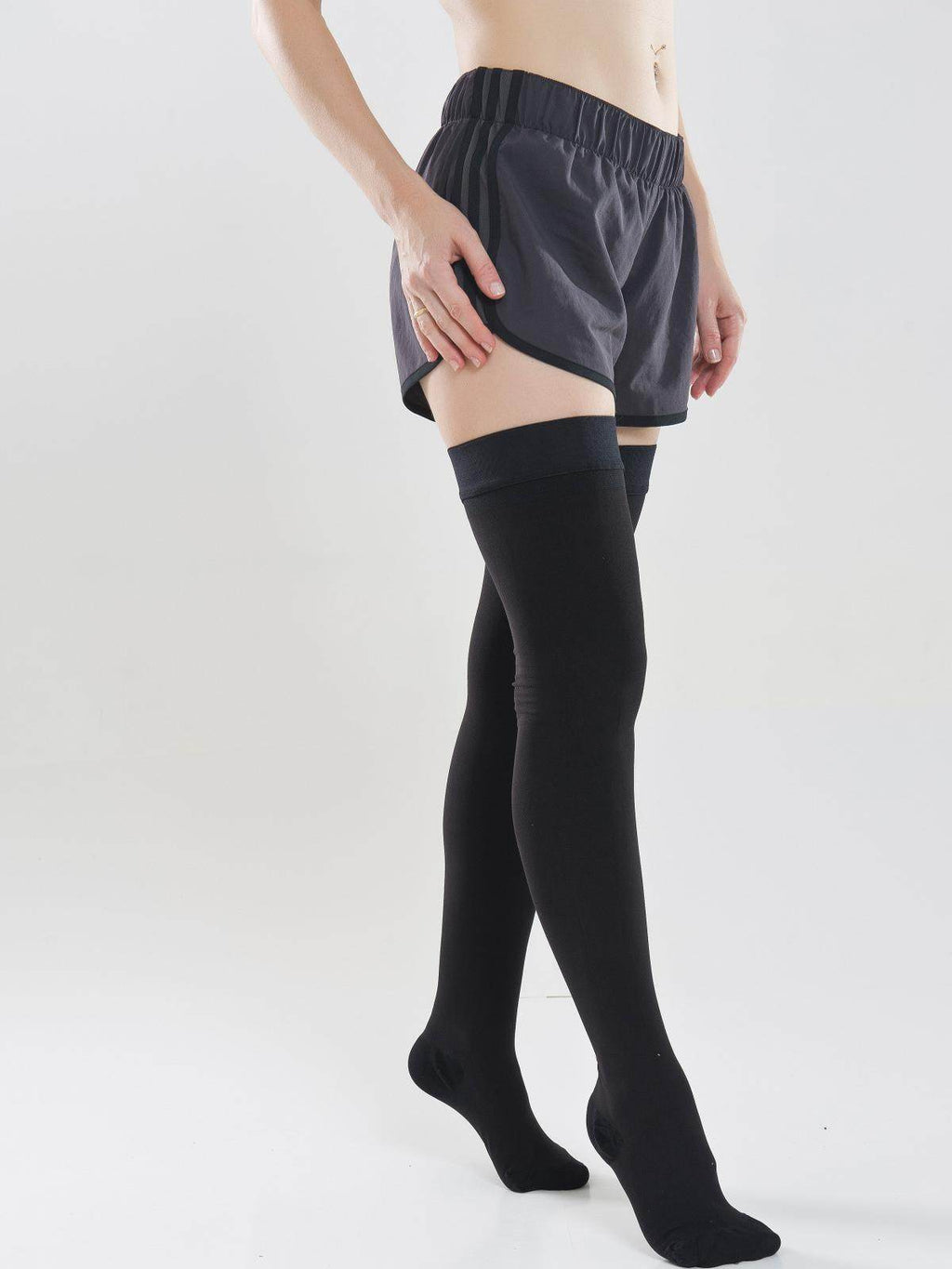 Second-level pressure silicone non-slip socks stretch decompression beautiful leg socks long tube over the knee curvature socks blood circulation stockings women