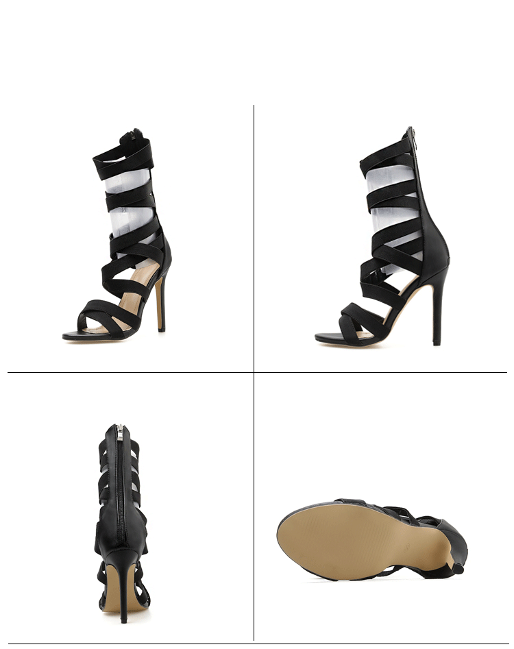 Heels dancing shoes Roman cross strappy sandals jazz dance heels non slip stiletto booties jazz women's plus