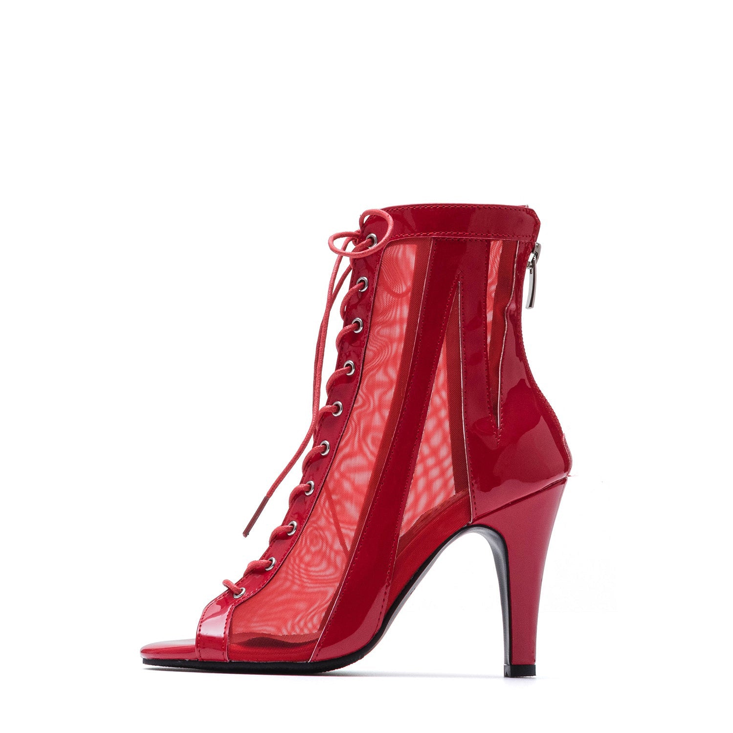 Red mesh jazz dancing fish mouth high heels HEELS special dancing shoes boots dancing shoes sandals dancing women and men