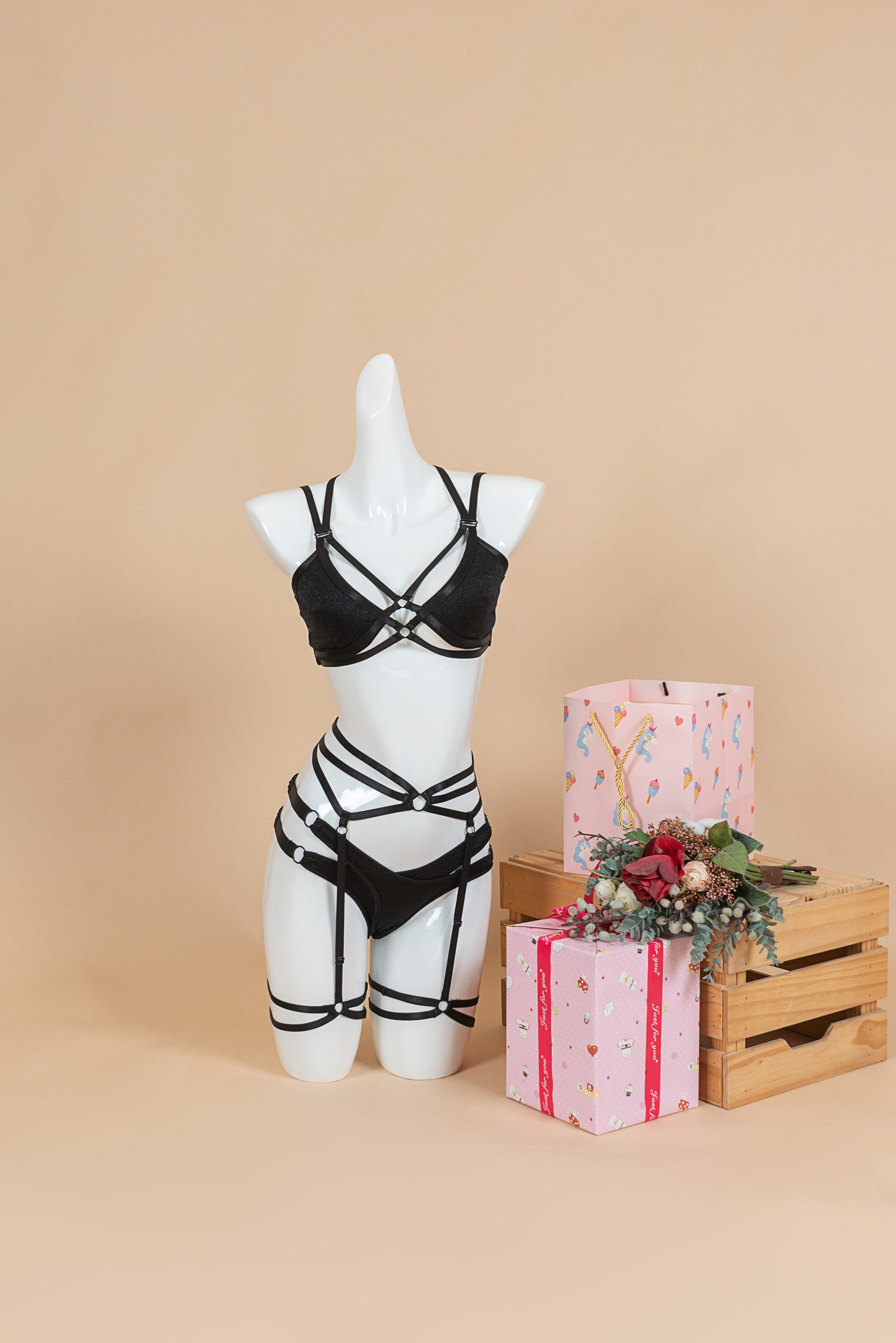 Suspender sexy polewear suit pole dance suit shorts beautiful back professional anti-light sports vest top