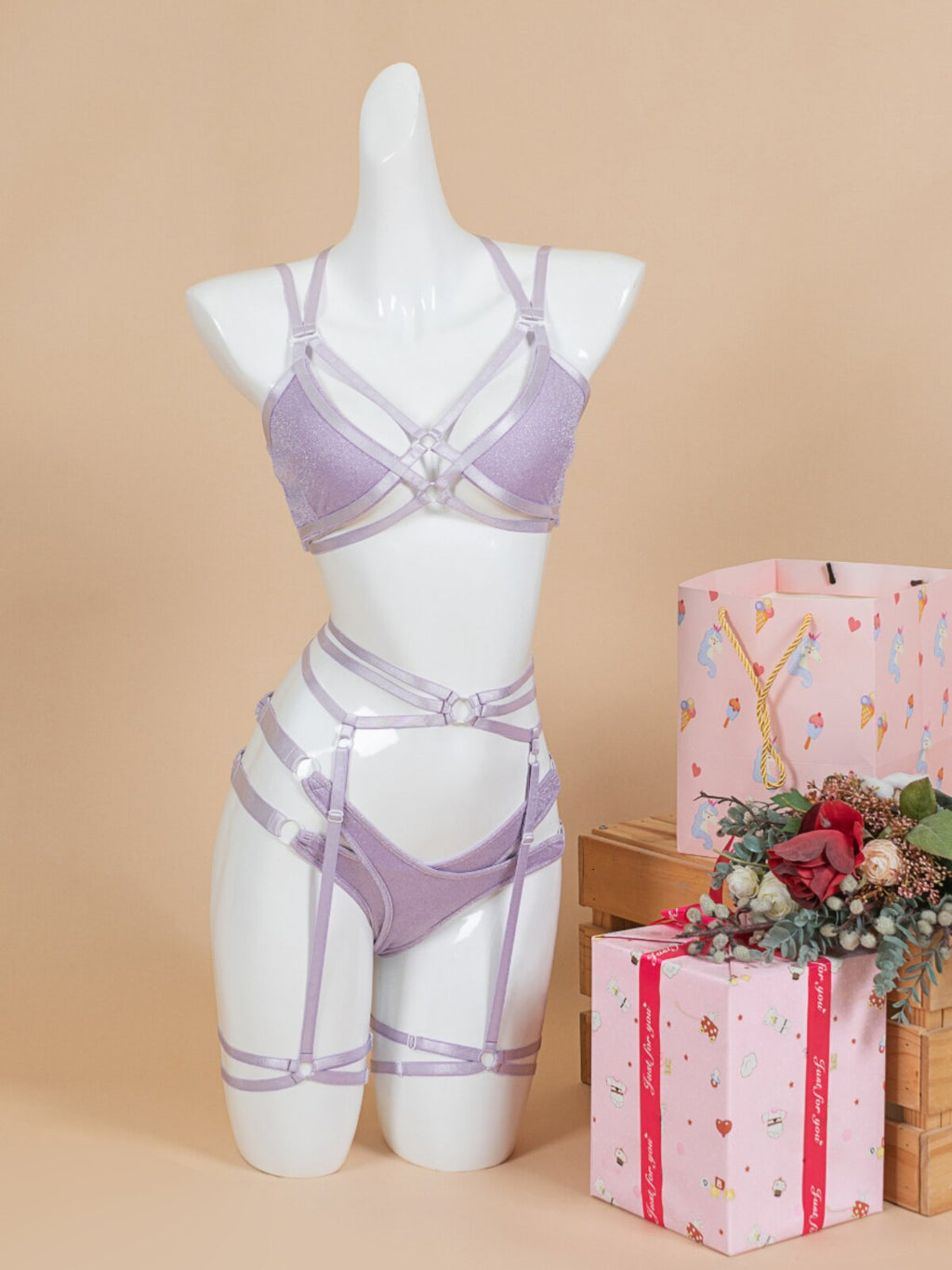 Suspender sexy polewear suit pole dance suit shorts beautiful back professional anti-light sports vest top