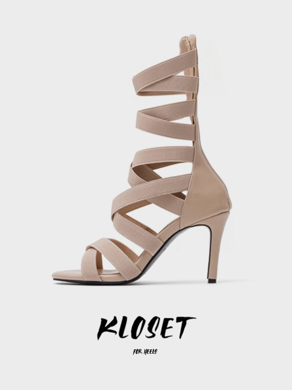 Apricot heels dancing shoesRoman shoes dancing sandals jazz dance special non-slip boots high heels high heels high heels