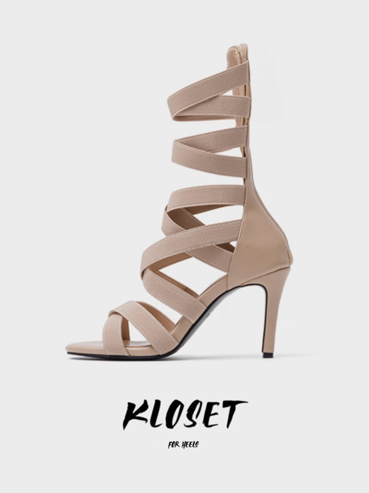 Apricot heels dancing shoesRoman shoes dancing sandals jazz dance special non-slip boots high heels high heels high heels