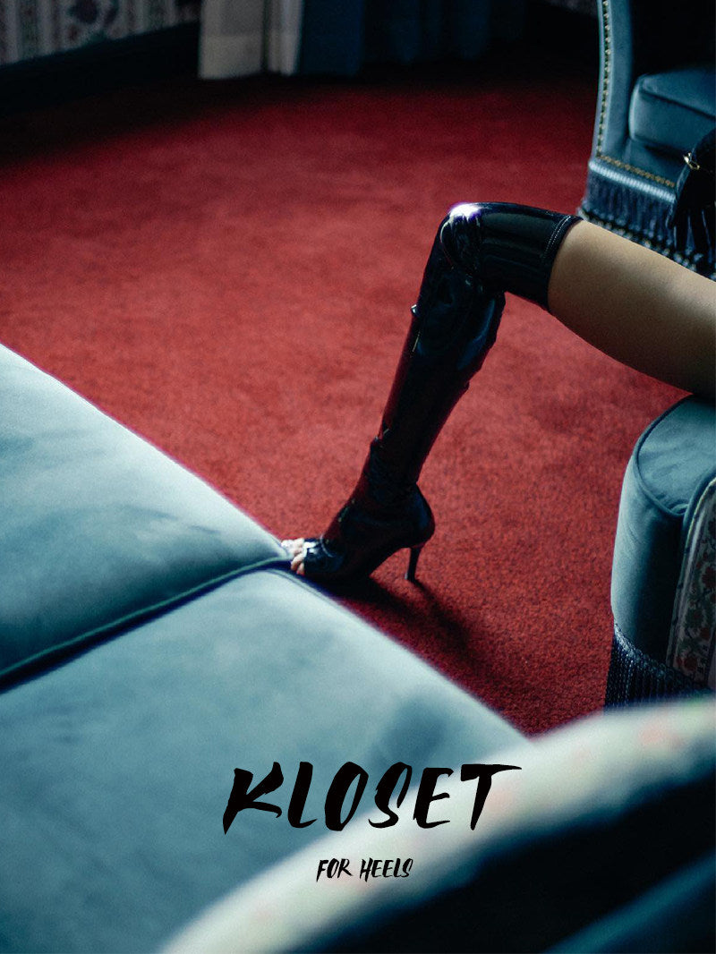 Jazz dance high heels heels dance shoes patent leather sexy over the knee stockings over the knee stretch boots fish mouth dance women and men