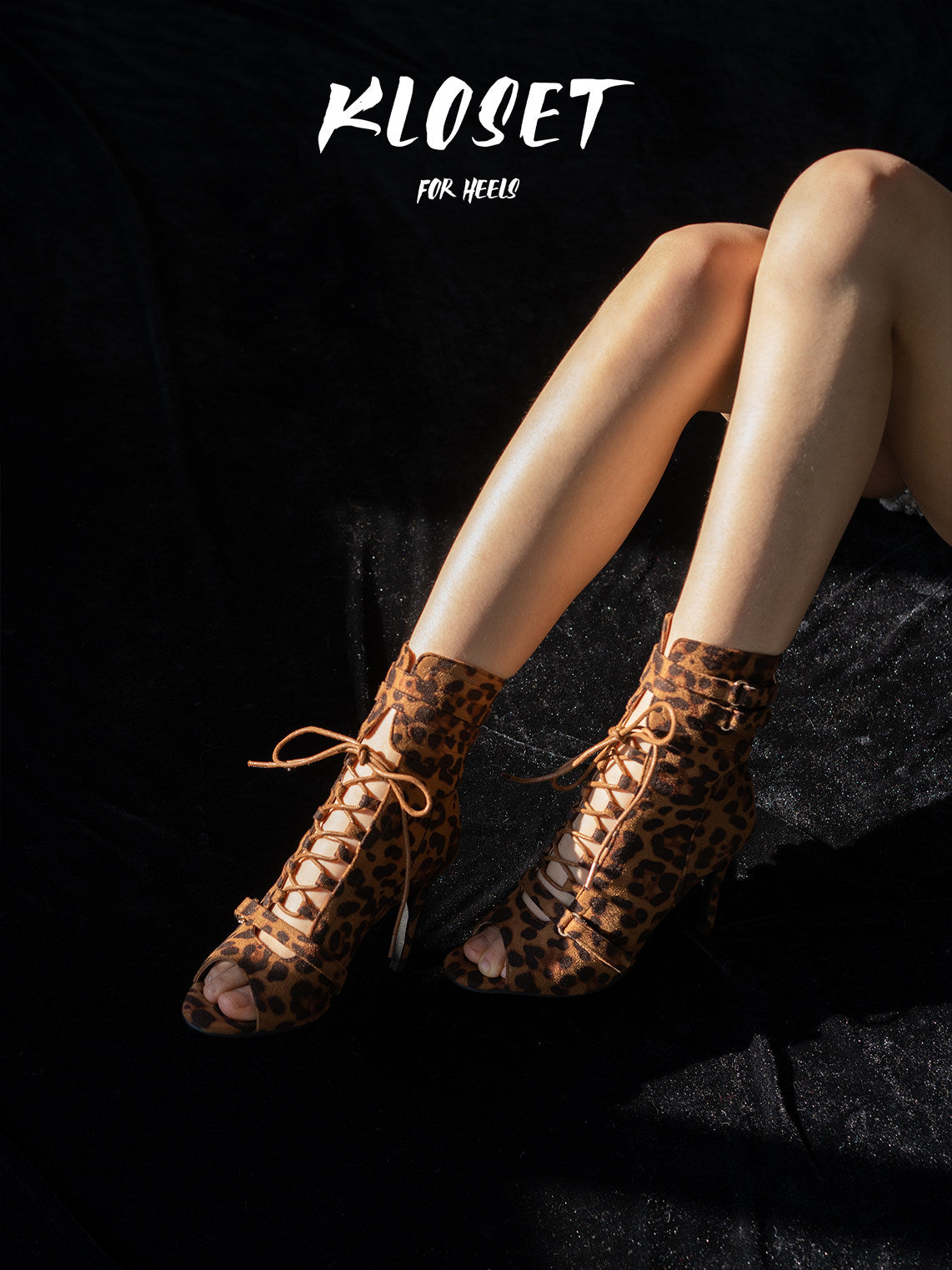 Original leopard print sexy jazz exclusive dance shoes lace-up short heels dance shoes soft sole boots heels for women