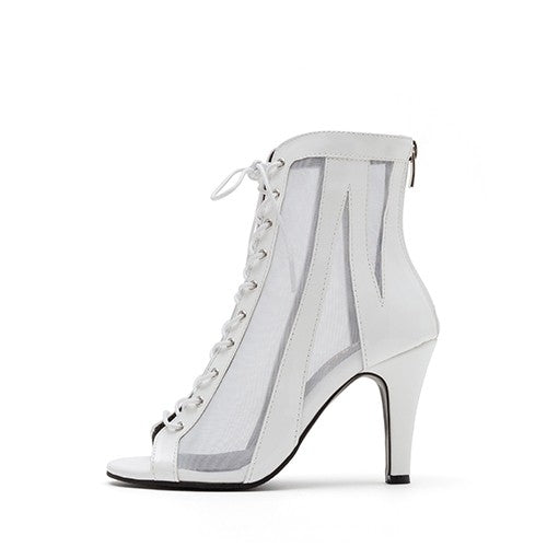 Red mesh jazz dancing fish mouth high heels HEELS special dancing shoes boots dancing shoes sandals dancing women and men