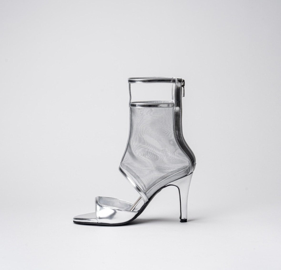 Sexy jazz special dance shoes lace-up short see-through high heels openwork dance shoes through boots heels women