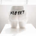 KLOSET printed white side slit lace-up shorts adjustable hot pants female heels sexy hot girls can be worn outside