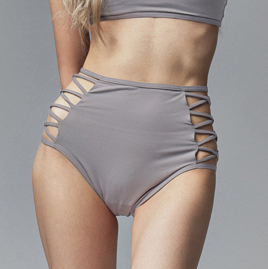 Pole dancer costume women's sports lace-up cut-out shorts black pololewear sexy and comfortable to wear on the outside with elastic straps