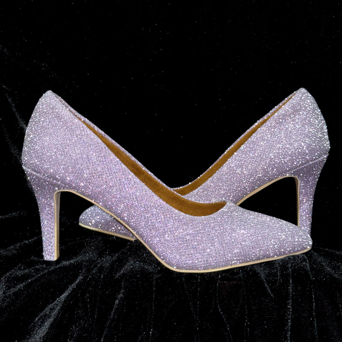 Original pump sparkling crystal jazz dance shoes, full diamond greet, shallow heels, ultra-stable dance high heels for women