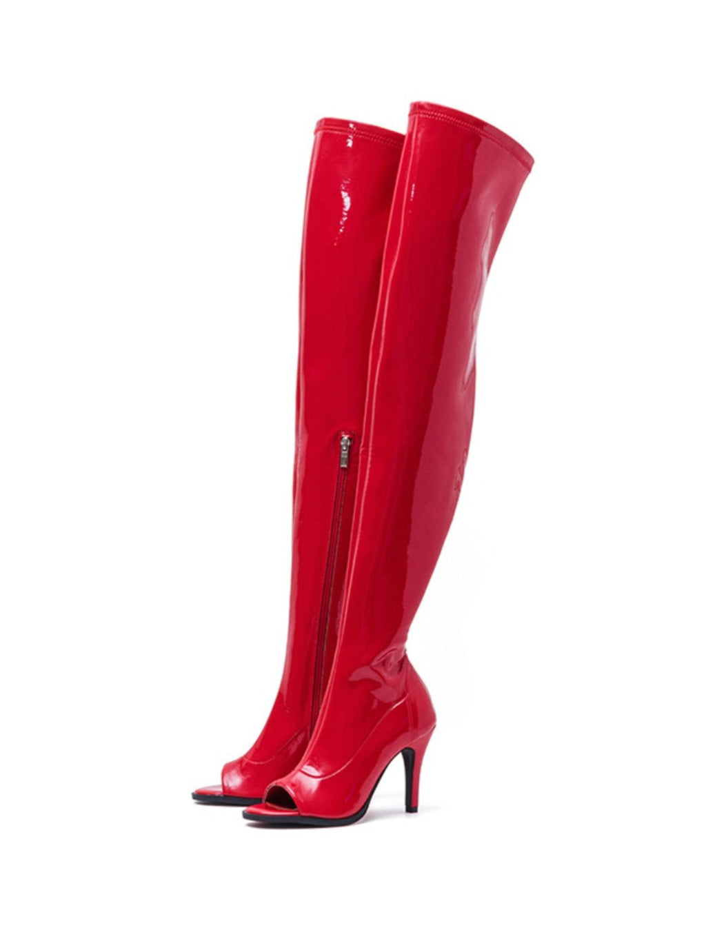 Red jazz dance high heel boots over the knee heels heels dancing boots boots patent leather sexy dancing boots girl
