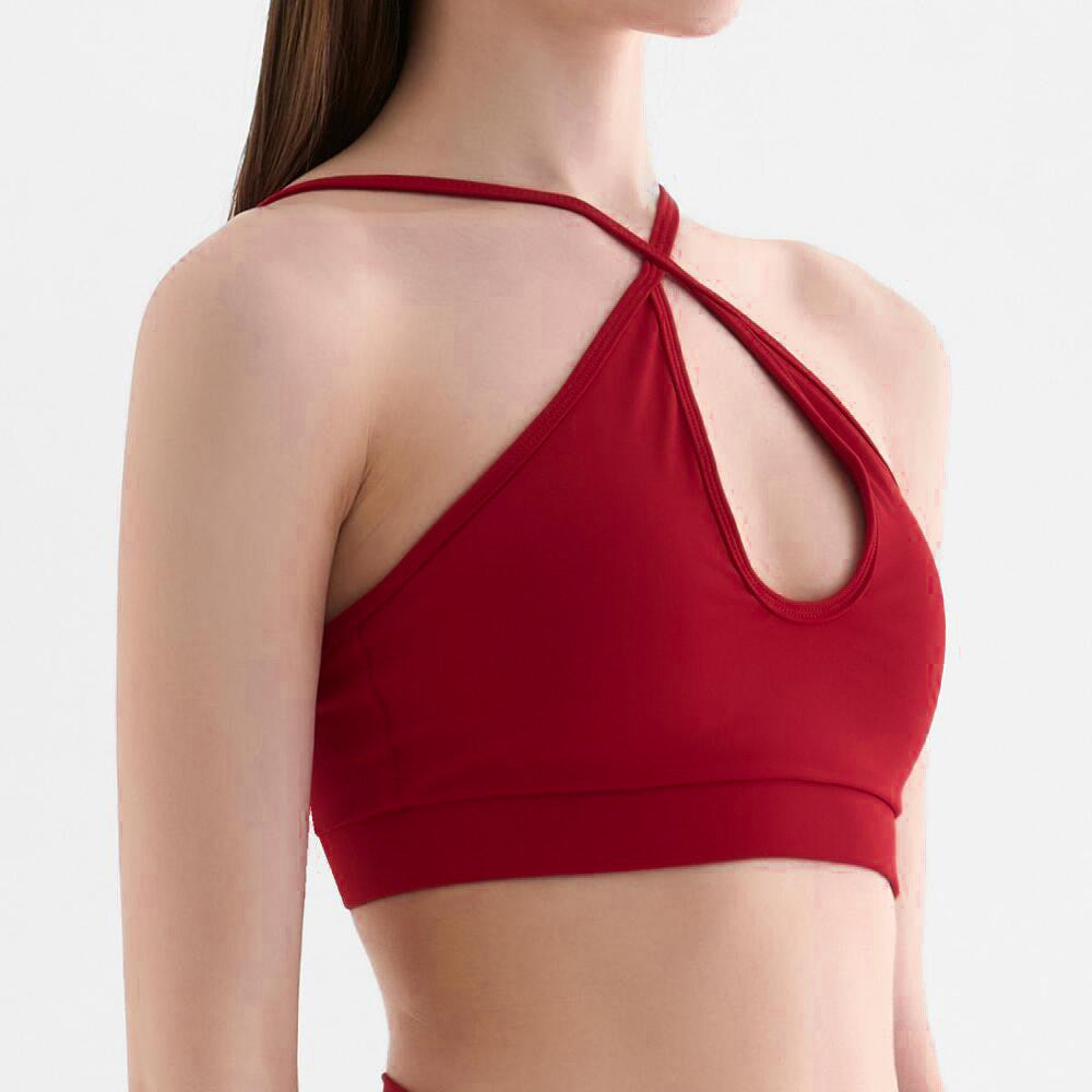 Professional polewear anti-light shorts pole dance costume cut-out top strap shorts sports irregular sexy