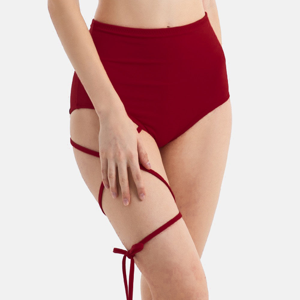 Professional polewear anti-light shorts pole dance costume cut-out top strap shorts sports irregular sexy