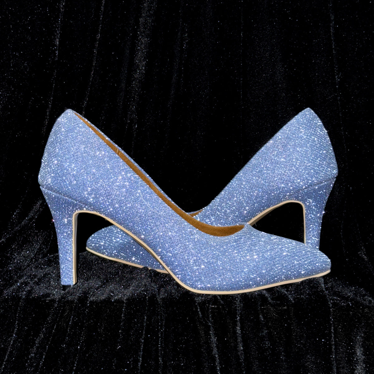 Original pump sparkling crystal jazz dance shoes, full diamond greet, shallow heels, ultra-stable dance high heels for women