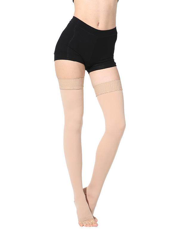 Second-level pressure silicone non-slip socks stretch decompression beautiful leg socks long tube over the knee curvature socks blood circulation stockings women