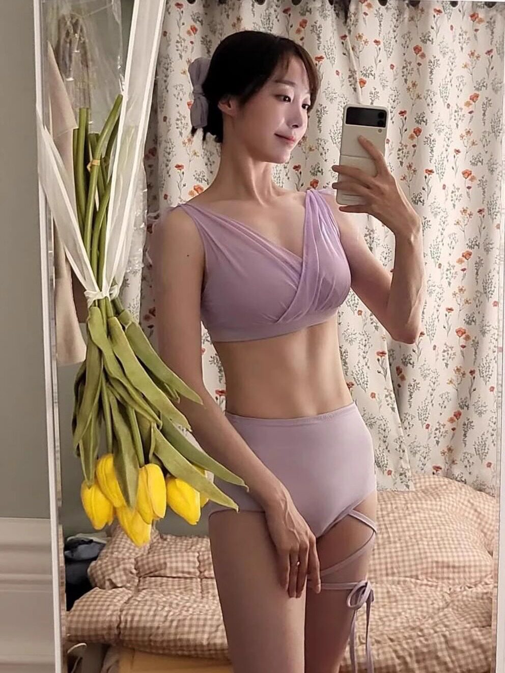 Pole dance costume underwear women's pole wear mesh beautiful back bra suspender professional anti-light shorts set