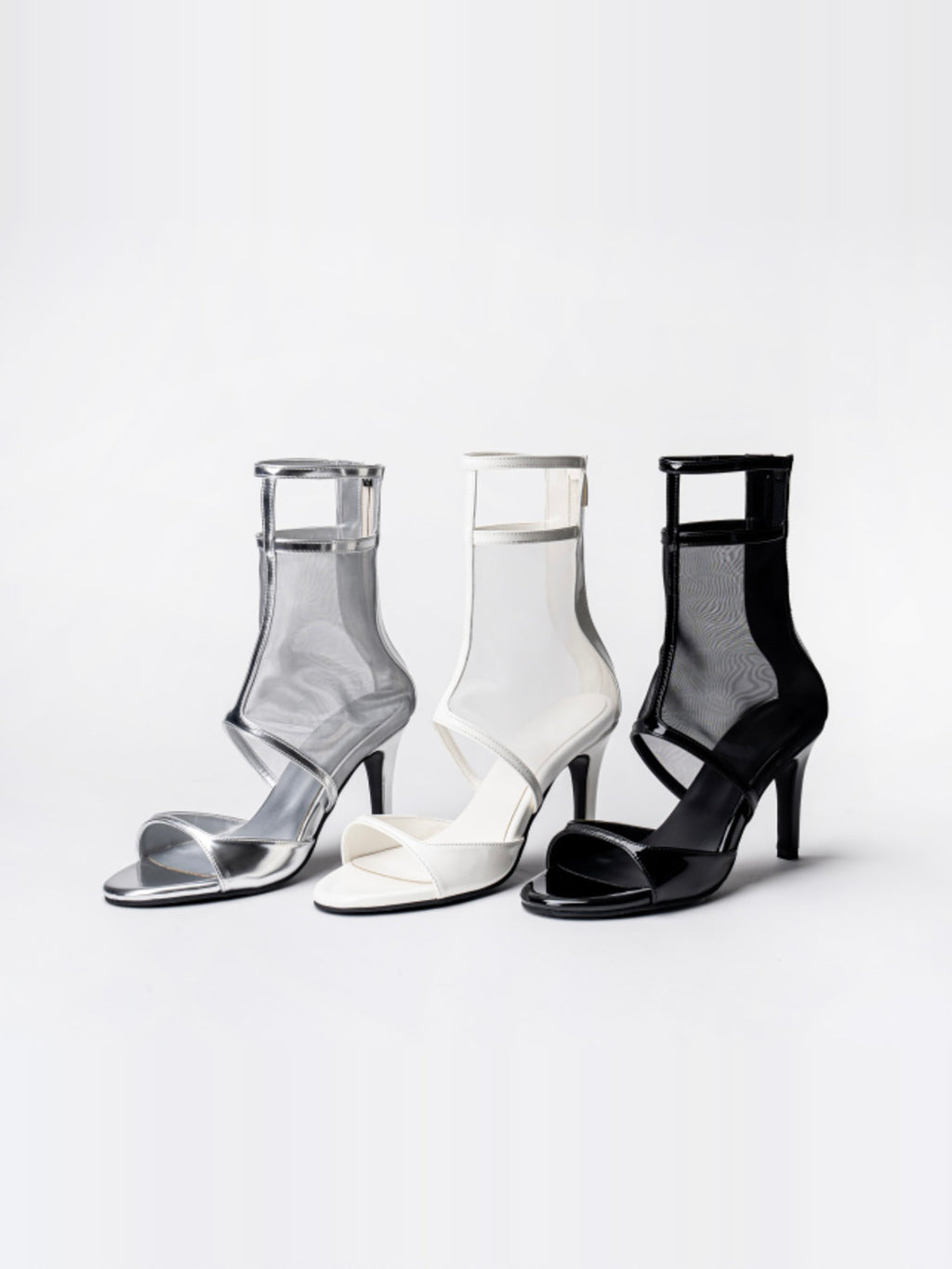 Sexy jazz special dance shoes lace-up short see-through high heels openwork dance shoes through boots heels women