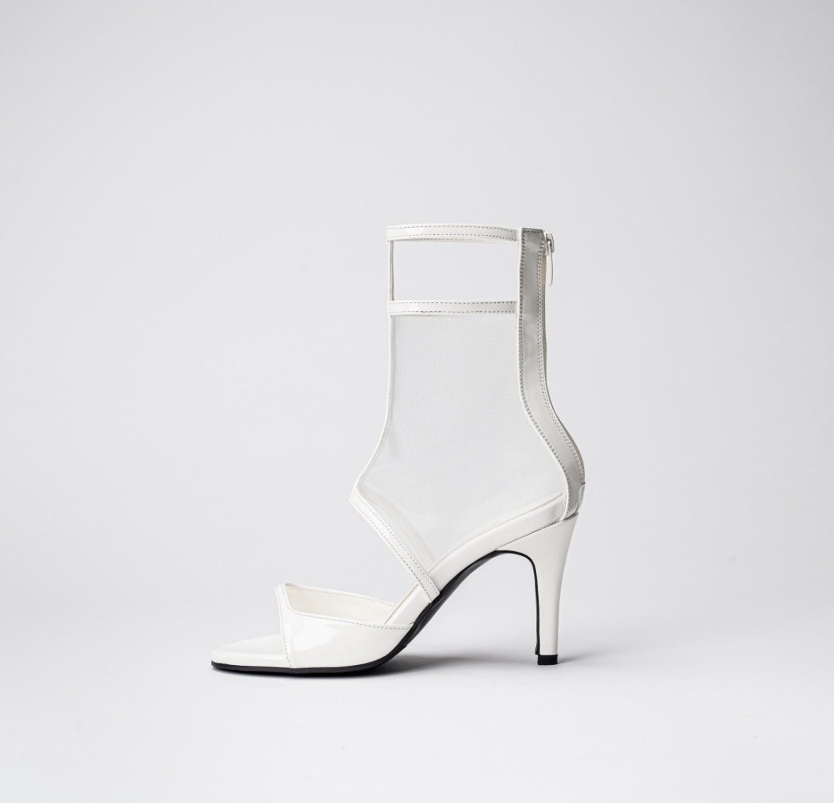 Sexy jazz special dance shoes lace-up short see-through high heels openwork dance shoes through boots heels women