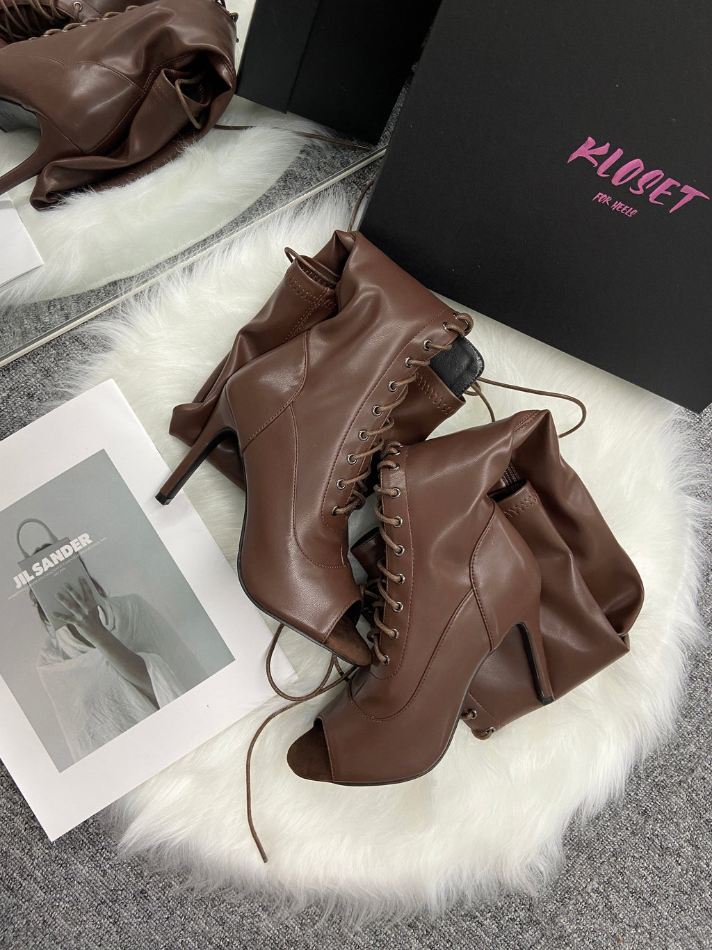 Lace-up fishmouth jazz dance special dancing high heels stretch over the knee length sexy HEELS dance shoes jazz