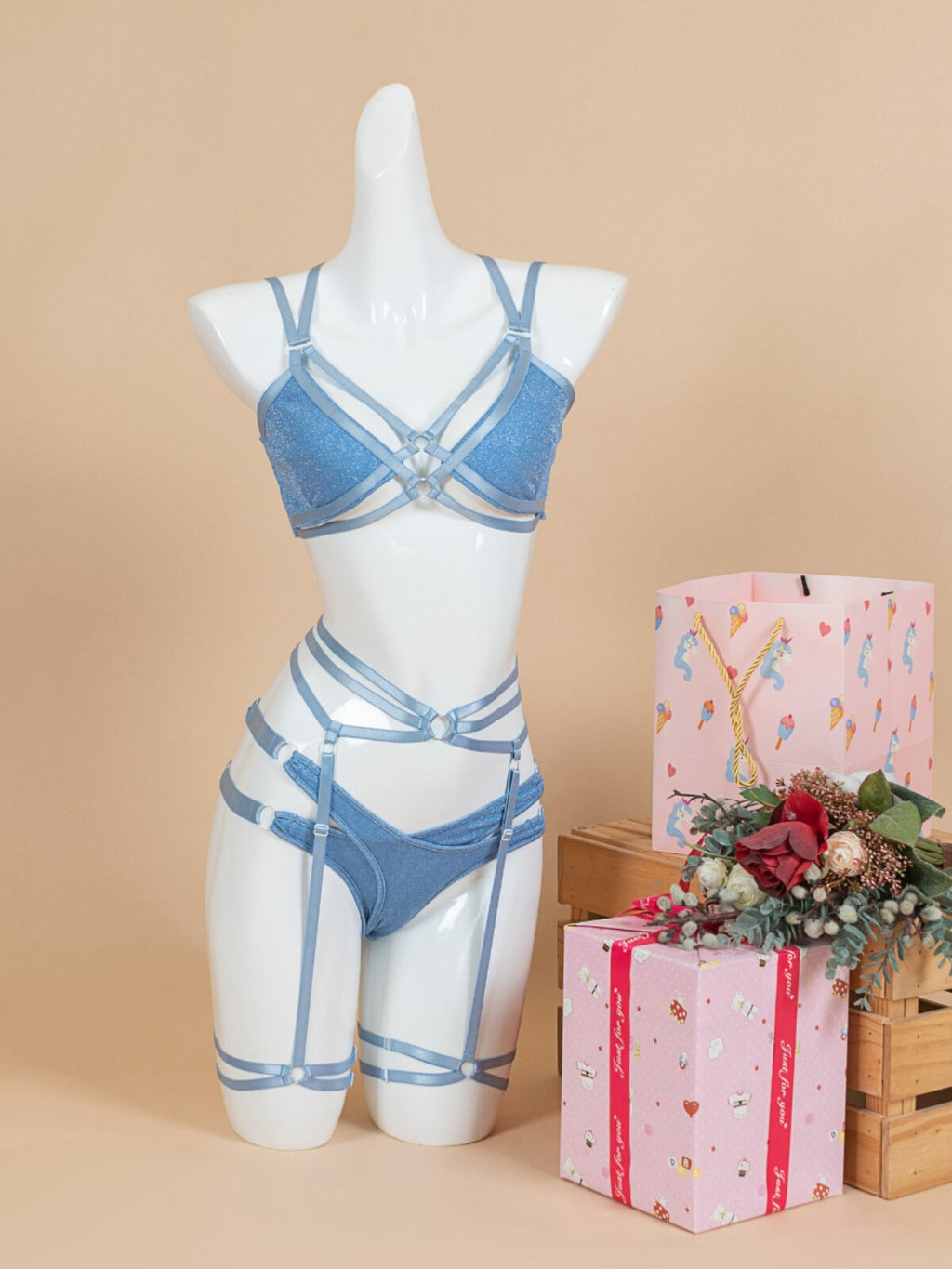 Suspender sexy polewear suit pole dance suit shorts beautiful back professional anti-light sports vest top