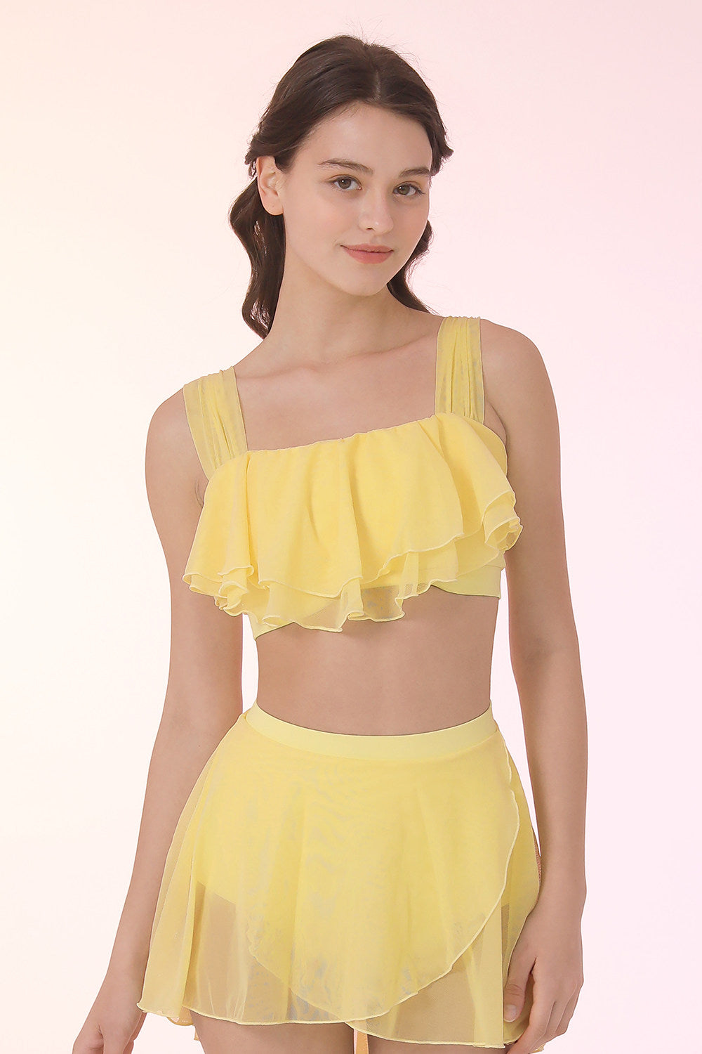 Pole dance costume underwear women's pole wear mesh beautiful back bra suspender professional anti-light shorts set