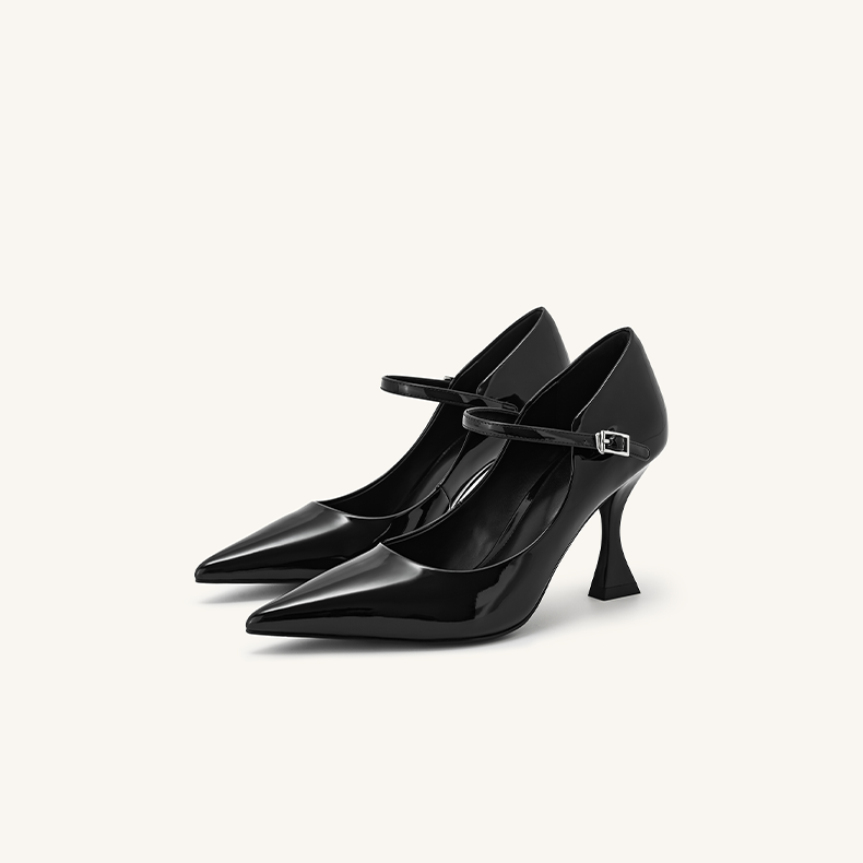 Red pump jazz special dance shoes Mary Jane pointed heels dance shoes short stiletto boots heels heels