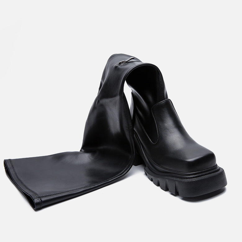 Sugar cube knee boots women's fall/winter 2024 new stretch skinny boots small man boots women's platform boots