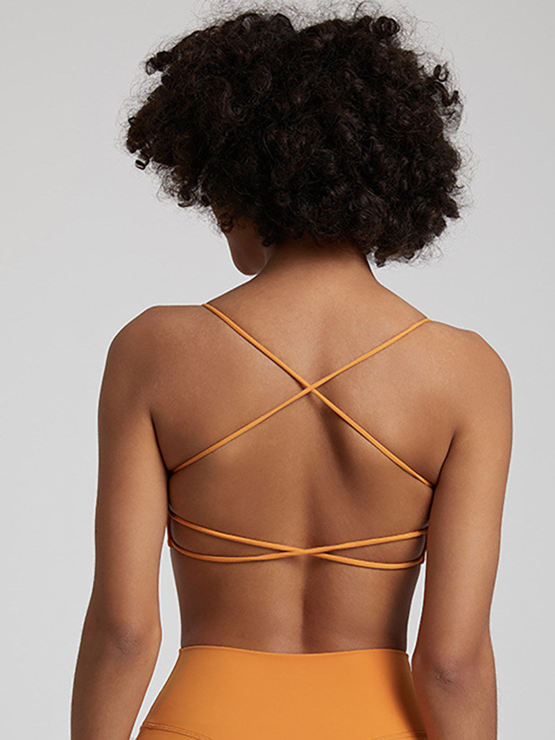 Pole dancing costumes, underwear, women's sports vests, polewear, lace-up beautiful back bras, wearing suspender fitness tops