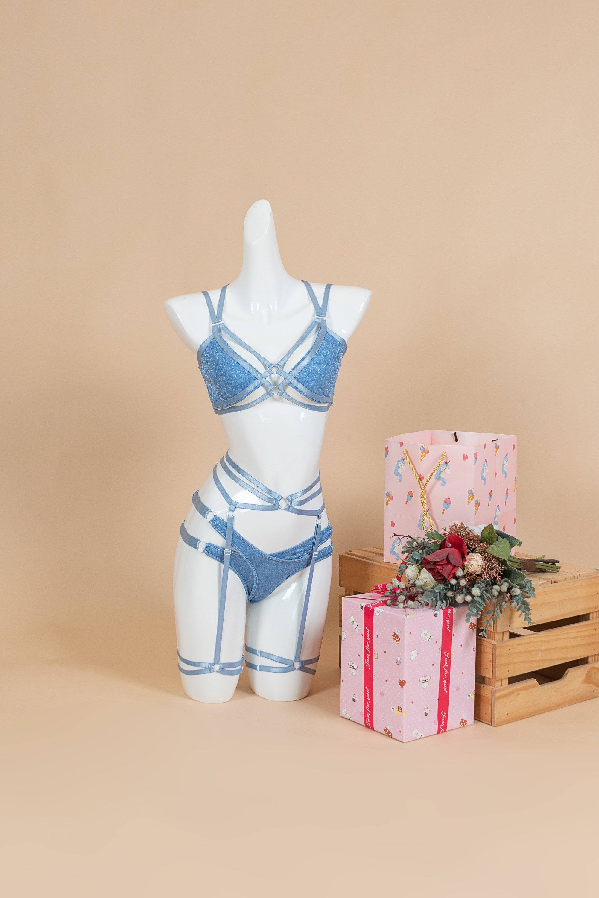 Suspender sexy polewear suit pole dance suit shorts beautiful back professional anti-light sports vest top