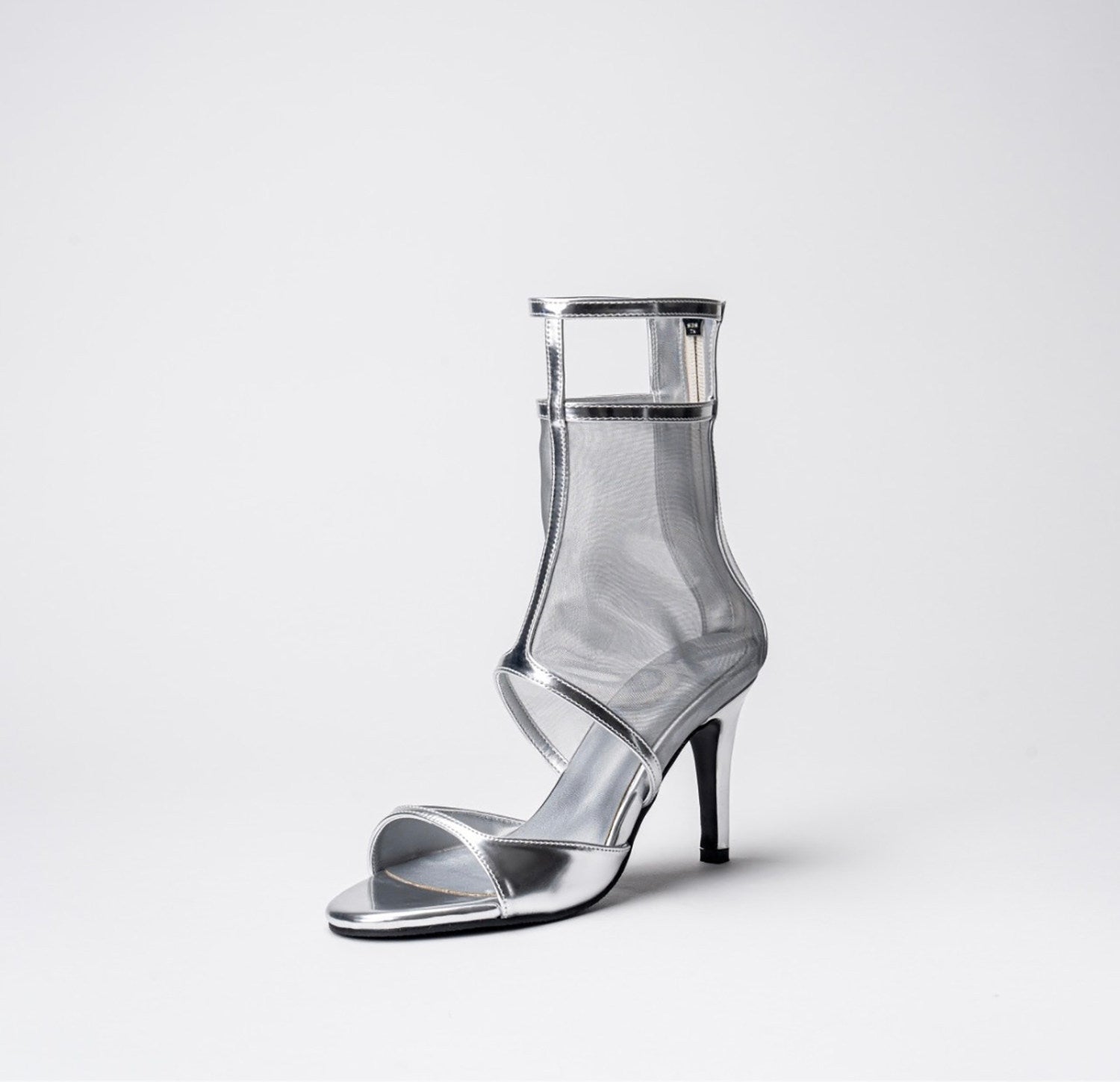 Sexy jazz special dance shoes lace-up short see-through high heels openwork dance shoes through boots heels women