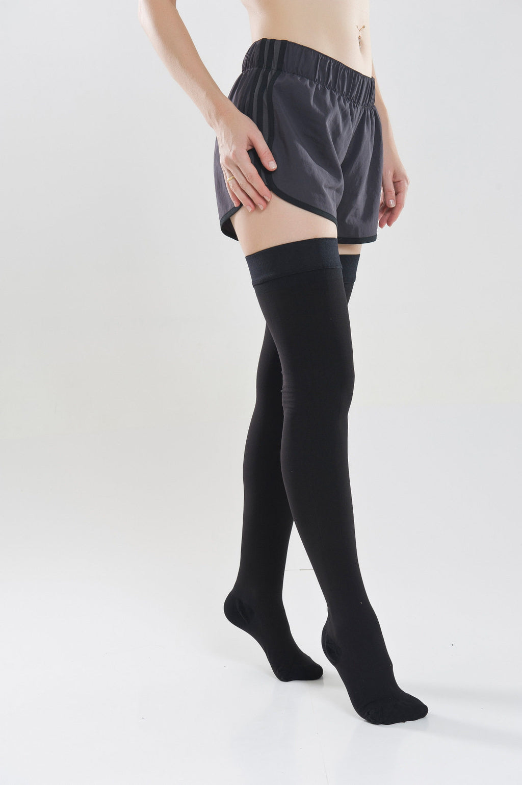 Second-level pressure silicone non-slip socks stretch decompression beautiful leg socks long tube over the knee curvature socks blood circulation stockings women