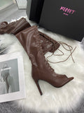 Lace-up fishmouth jazz dance special dancing high heels stretch over the knee length sexy HEELS dance shoes jazz