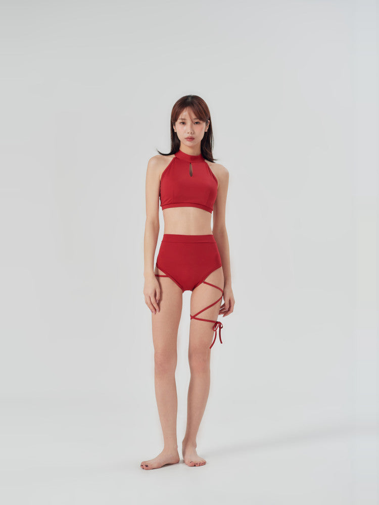 Pole dance costume professional pole wear anti-light shorts cut-out top strap shorts beautiful back set sexy woman